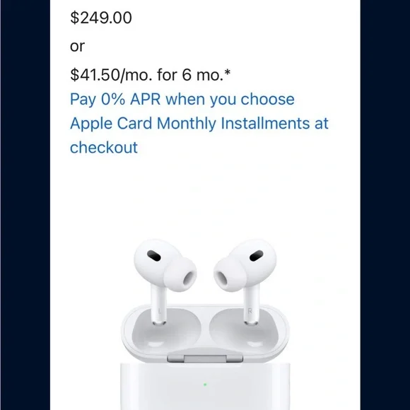 Apple AirPods Pro 2nd Generation with MagSafe Wireless Charging Case - White